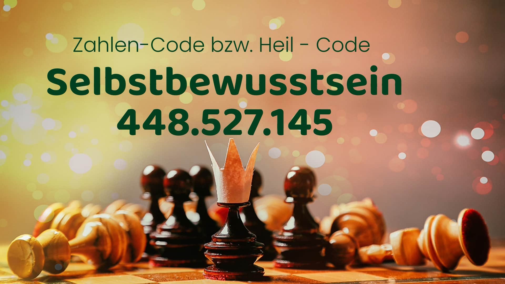 Zahlencode Selbstbewusstsein
